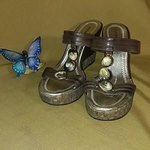 ANTONIO MELANI PLATFORM SANDALS ~SIZE 7 1/2  M